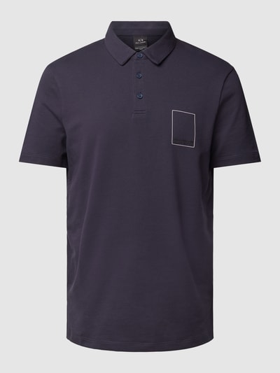 ARMANI EXCHANGE Regular fit poloshirt met labeldetail Marineblauw - 2