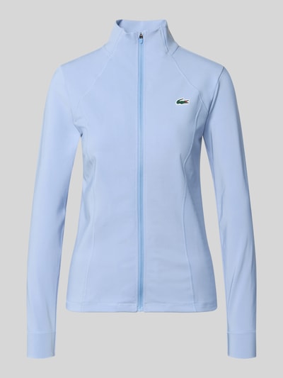 Lacoste Sport Kurtka treningowa o kroju slim fit z naszywką z logo Szaroniebieski 1