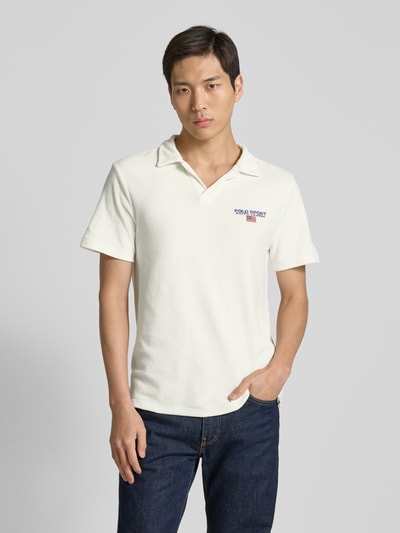 Polo Sport Regular Fit Poloshirt mit Label-Stitching Offwhite 4