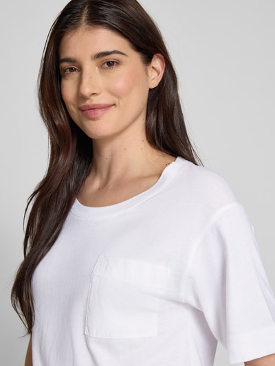 Marc O'Polo Regular Fit T-Shirt mit Brusttasche Weiss 3