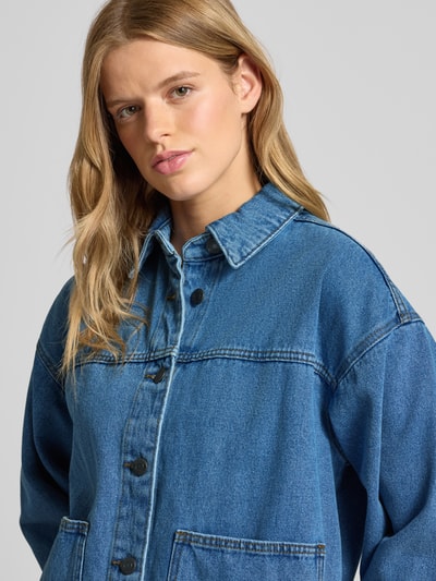 Noisy May Regular Fit Jeansbluse mit aufgesetzten Taschen Modell 'KETTIE' Jeansblau 3