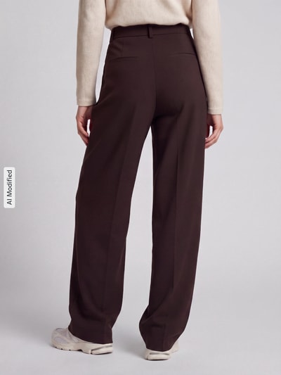 ONLY Regular Fit Weite Hose mit Viskose-Anteil Modell 'SONJA' Schoko 5