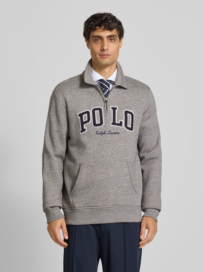 Polo Ralph Lauren Sweatshirt met labelstitching Middengrijs - 4