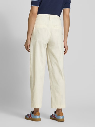 Daydream Tapered Bundfaltenhose mit Eingrifftaschen Modell 'Columbia' Offwhite 5