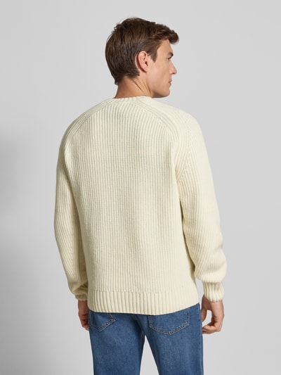 Lacoste Regular Fit Strickpullover aus reiner Wolle Offwhite 5