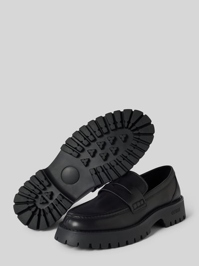 Guess Penny-Loafer aus Leder mit Schaftbrücke Modell 'GORIZIA' Black 4