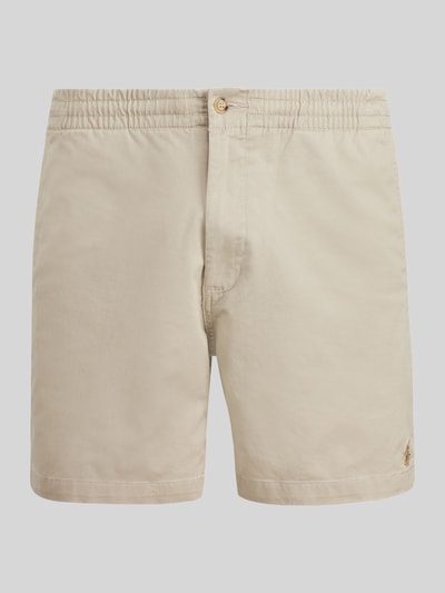 Produktfoto, Regular Fit Shorts aus Baumwoll-Mix von Polo Ralph Lauren, beżowy, gładki, logo, kieszenie boczne i tylne, krój regular fit