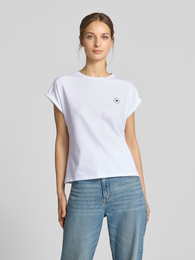 OPUS T-shirt met ronde hals, model 'Sparis' Wit - 4