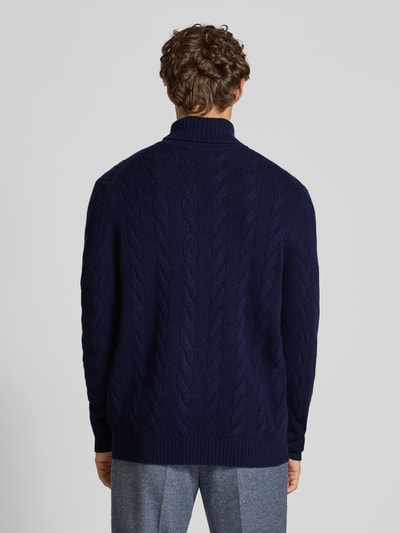 Christian Berg Men Rollkragenpullover aus Wolle-Kaschmir-Mix Marine 5