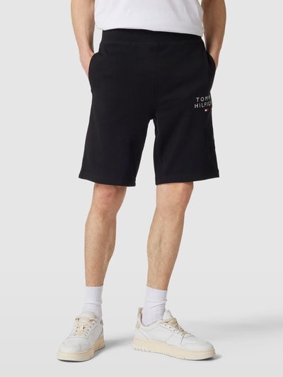 Tommy Hilfiger Sweatshorts mit Label-Print Black 4