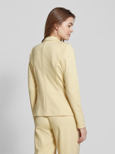ICHI Slim fit blazer met paspelzakken, model 'KATE' Lichtgeel - 5