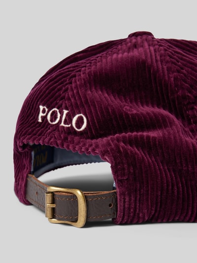 Polo Ralph Lauren Cap aus Cord mit Label-Stitching Bordeaux 3