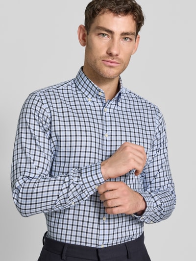 Christian Berg Men Regular fit zakelijk overhemd van katoen Bleu - 3