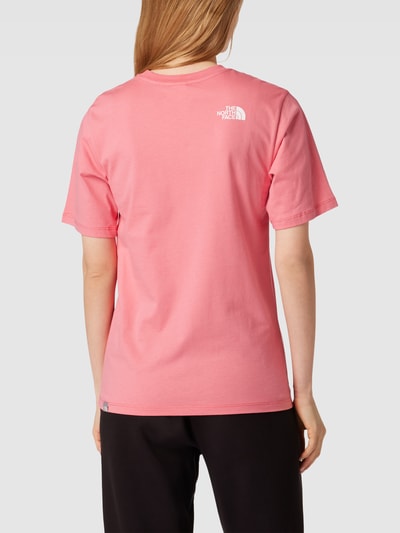 The North Face T-shirt z nadrukiem z logo model ‘RELAXED SIMPLE DOME’ Mocnoróżowy 5