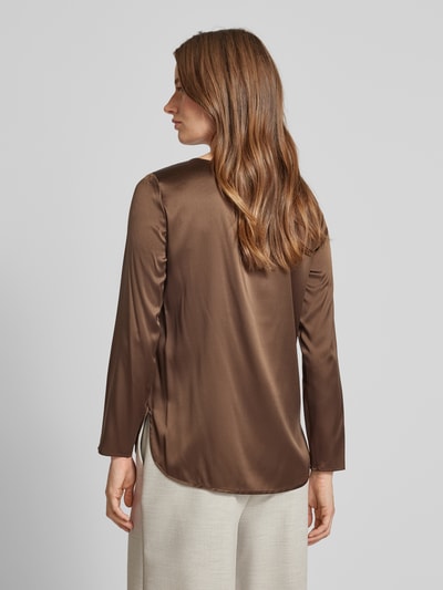 MaxMara Leisure Blusenshirt mit Rundhalsausschnitt Modell 'MOLDAVA' Hellbraun 5