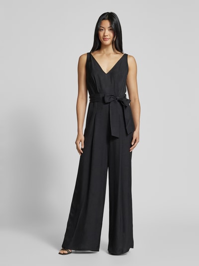 Ivy Oak Jumpsuit mit Bindegürtel Modell 'PATRICIA' Black 4