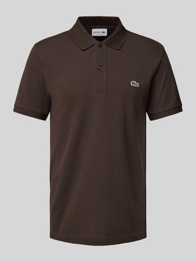 Lacoste Slim Fit Poloshirt aus reiner Baumwolle Dunkelbraun 2