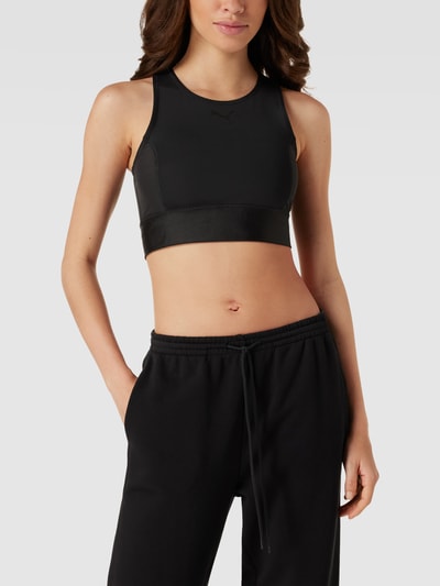 Puma Crop Top mit Label-Print Modell 'Motion' Black 4