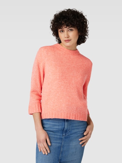 OPUS Gebreide pullover met ribboorden, model 'Putzi' Koraal - 4