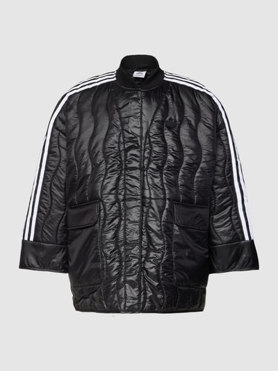 adidas Originals Gewatteerd jack met labeltypische galonstrepen, model 'QUILTED' Zwart - 2