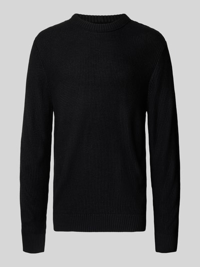 Jack & Jones Strickpullover mit Rundhalsausschnitt Modell 'ROY' Black 2