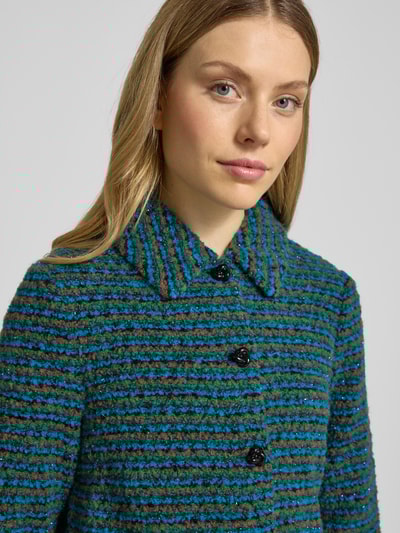 Marc Cain Regular fit blazer met knoopsluiting Donkergroen - 3