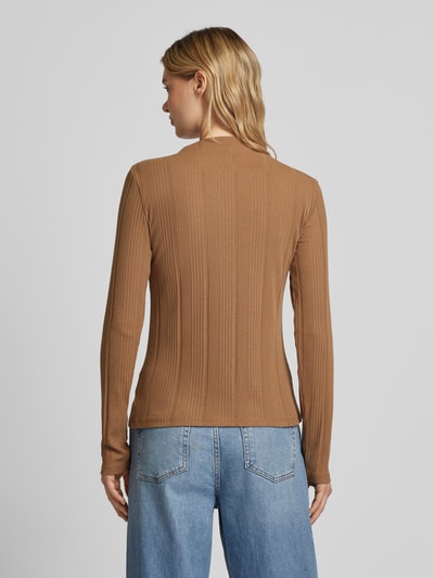 Christian Berg Woman Selection Shirt met lange mouwen en opstaande kraag Camel - 5