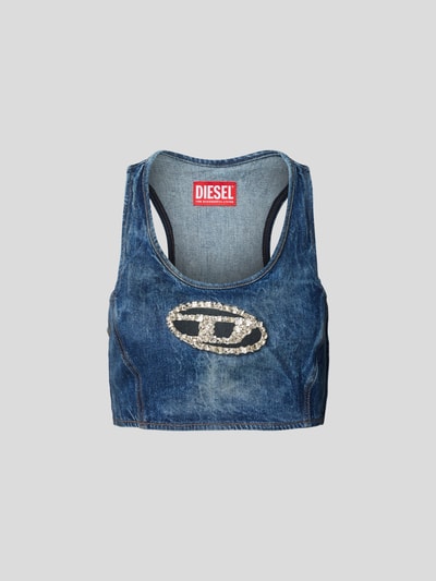 Diesel Crop Top mit Label-Detail Blau 2