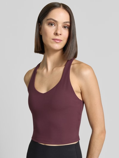Fabletics Kort top met geïntegreerde cups Bordeaux - 3