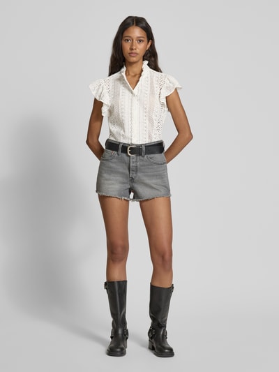 Only Regular Fit Blusentop aus Spitze Modell 'GABINA' Offwhite 1