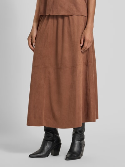 Christian Berg Woman Spódnica midi z elastycznym pasem Ciemnobrązowy 4