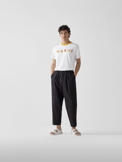 Marni T-Shirt mit Label-Print Weiß 1