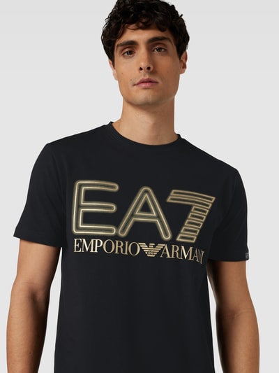 EA7 Emporio Armani T-shirt met labelprint Zwart - 3