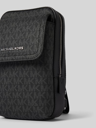 Michael Kors Schoudertas met all-over logomotief Zwart - 3