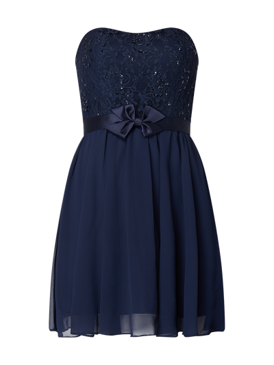 Laona Corsagenkleid mit Schleife aus Satin  Dunkelblau 2