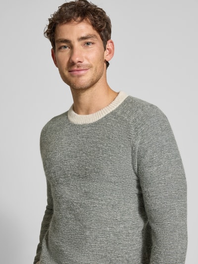 SELECTED HOMME Regular Fit Strickpullover mit Alpaka-Woll-Mix Modell 'RAI' Dunkelgruen 3
