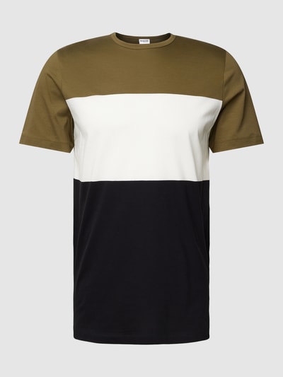 Selected Homme T-Shirt im Colour-Blocking-Design Modell 'FRANK' Oliv 2