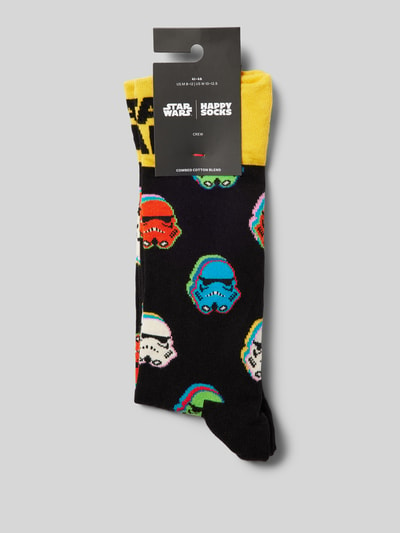 Happy Socks Socken mit Allover-Muster Modell 'Star Wars' Black 3