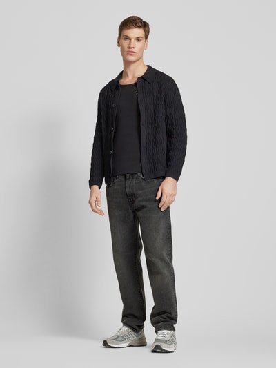 Levi's® Tapered Fit Jeans im 5-Pocket-Design Modell '502™' Dunkelgrau 1