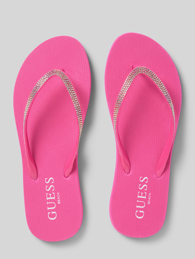 Guess Zehentrenner mit Strasssteinbesatz Pink 3