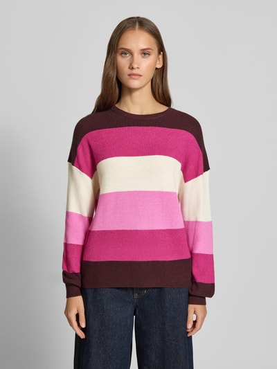 ONLY Regular Fit Pullover aus Viskose-Mix Modell 'LATIA' Rosa 4