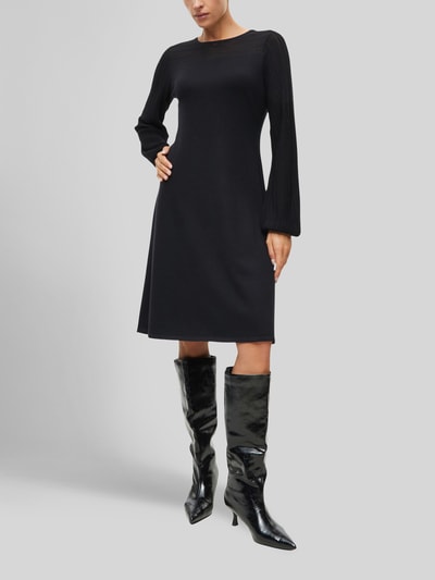 s.Oliver BLACK LABEL Tricotjurk met gestructureerde mouwen Zwart - 1