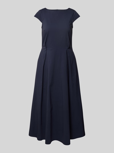 More & More Midi-jurk met kapmouwen en ronde hals Donkerblauw - 2