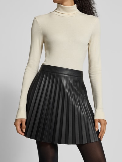 Jake*s Collection Midirock im Allover-Look mit gelegten Falten Black 3