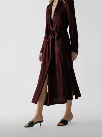 Forte Forte Midikleid mit Reverskragen Schokobraun 6