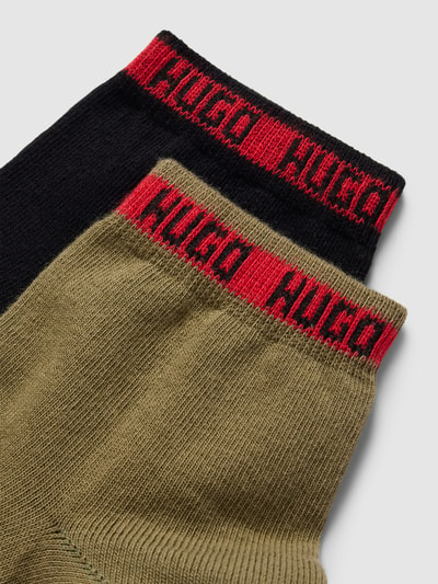 HUGO Socken mit Label-Details im 2er-Pack Khaki 2