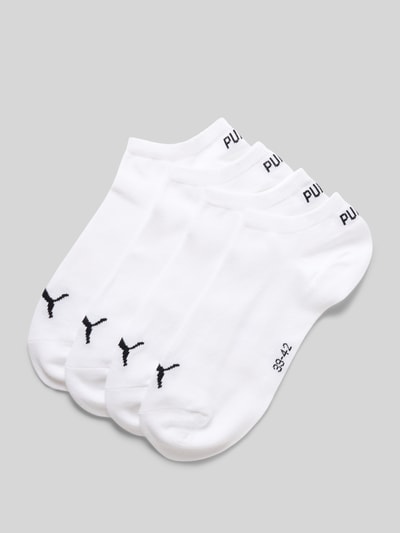 PUMA Sneakersocken mit Logo im 4er-Pack Weiss 1