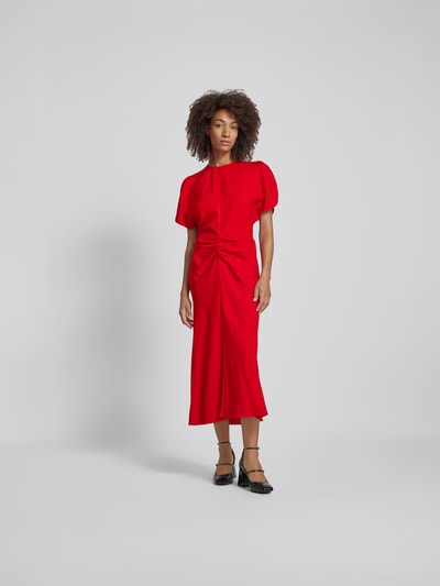 Victoria Beckham Maxikleid mit Rundhalsausschnitt Rot 4