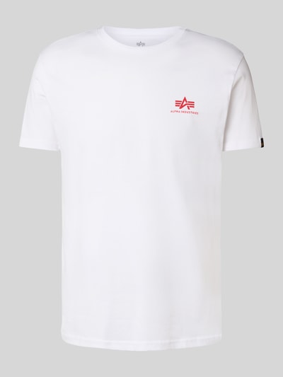 Alpha Industries T-Shirt mit Label-Print Weiss 2