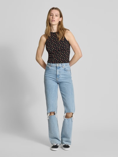 Review Tanktop mit gerippten Abschlüssen Black 1